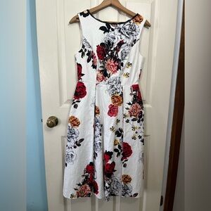 Adrianna Papell Rose floral Jacquard Dress